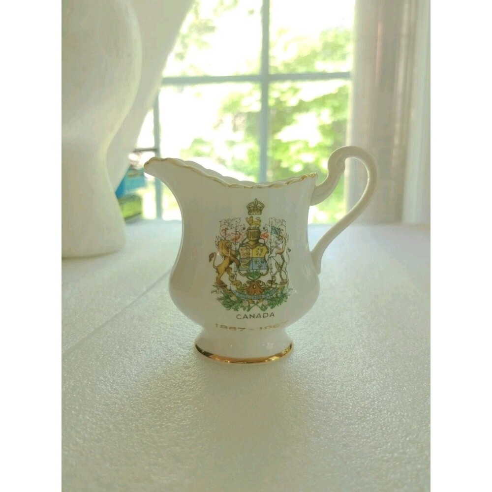 CHINA CREAMER CANADA'S CENTENNIAL 1867-1967 GOLD